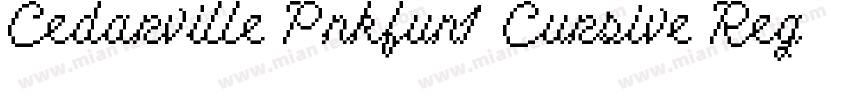 Cedarville Pnkfun1 Cursive Regular字体转换